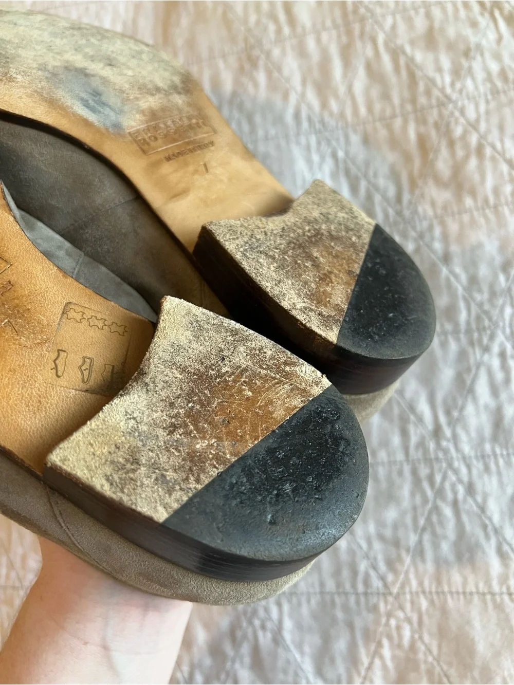 Fratelli Rossetti Estate Men 7 UK 8 US Taupe Suede Horsebit Loafers Shoes Italy